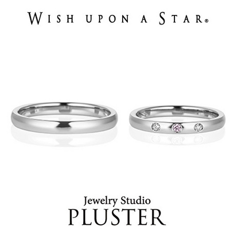 プラスター マリッジジリング (結婚指輪) Wish upon a star Pt950